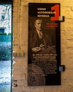 Ekspozicija garaže „Vieno automobilio istorija“