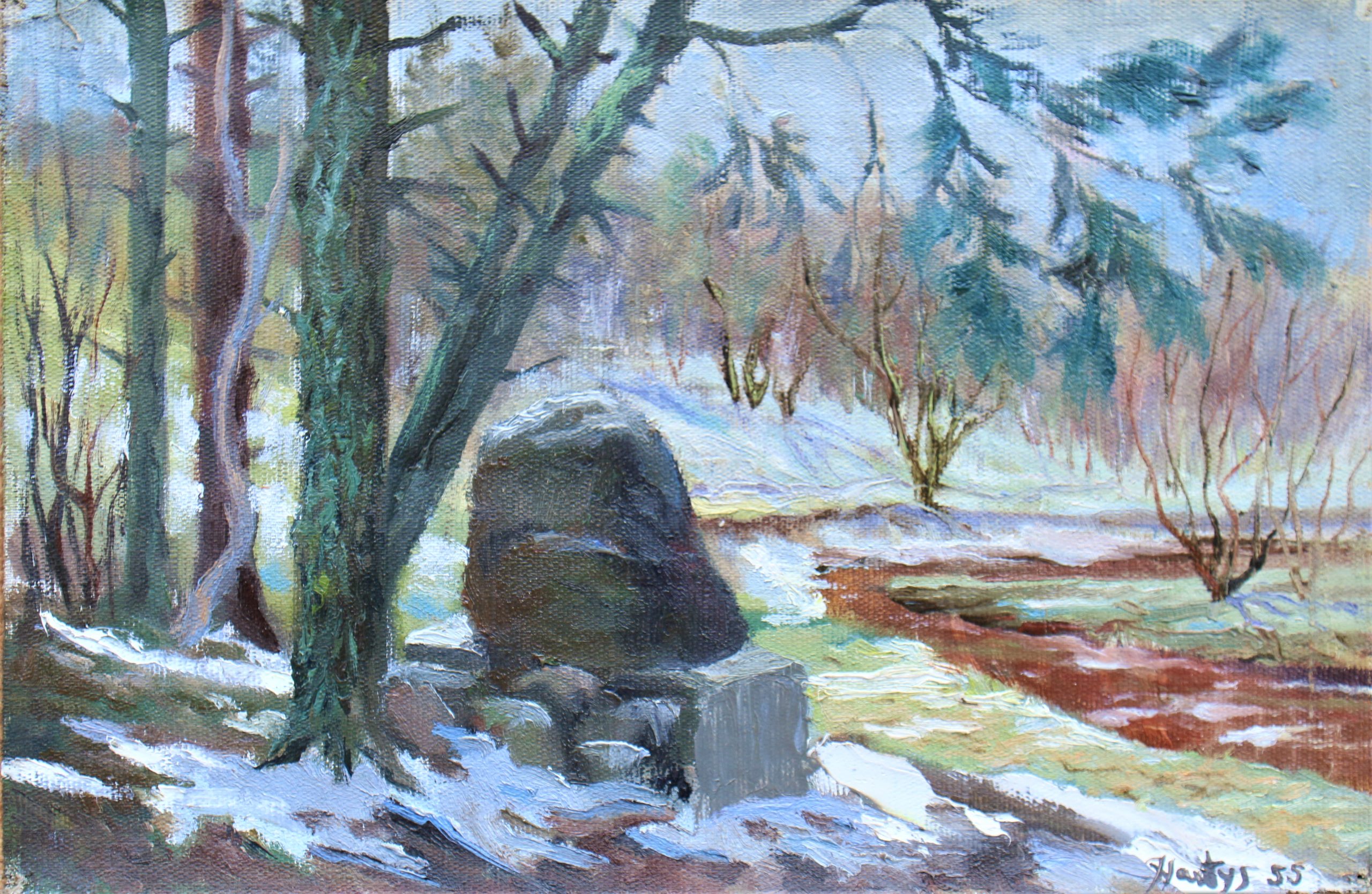 Mickevičiaus slėnyje. Tapyba. Dailininkas Jonas Vaitys. 1955 m. MLLM 23395
