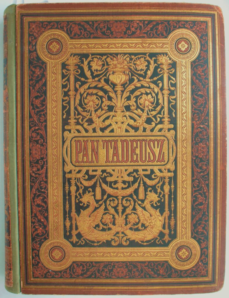 Adomas Mickevičius. Ponas Tadas. Lvovas: H. Altenbergo leidykla, 1882. Knyga lenkų kalba. Puošnus knygos viršelis. MLLM 17150