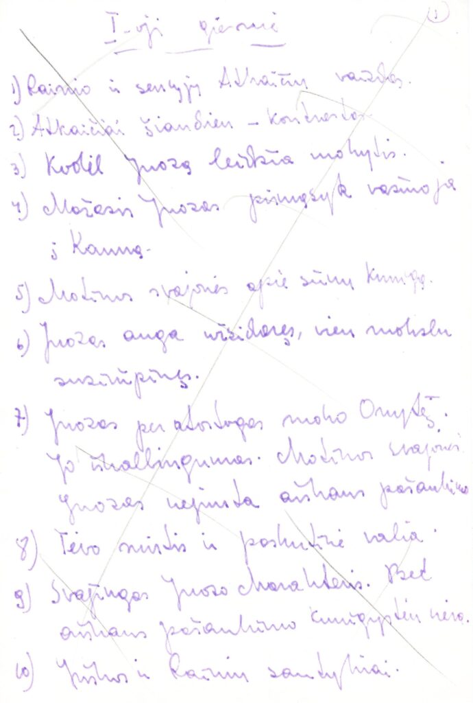 V. Zaborskaitės studijos „Maironio poema „Jaunoji Lietuva“ apmatai. MLLM 77932/R1 6788