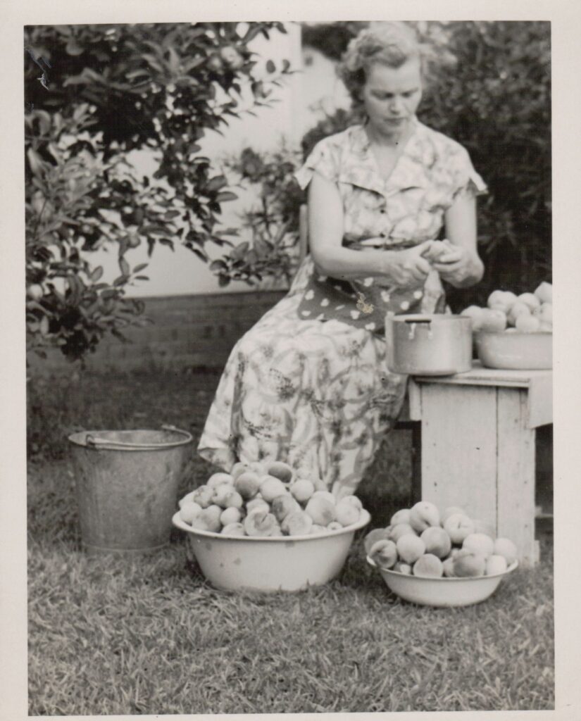 M. M. Mykolaitytė-Slavėnienė savo sodelyje. Sydnėjus. 1961 metų sausis. MLLM 121430 / F1 23786