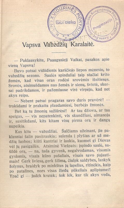 Vaižganto raštai. MLLM BVSNM 2356/3