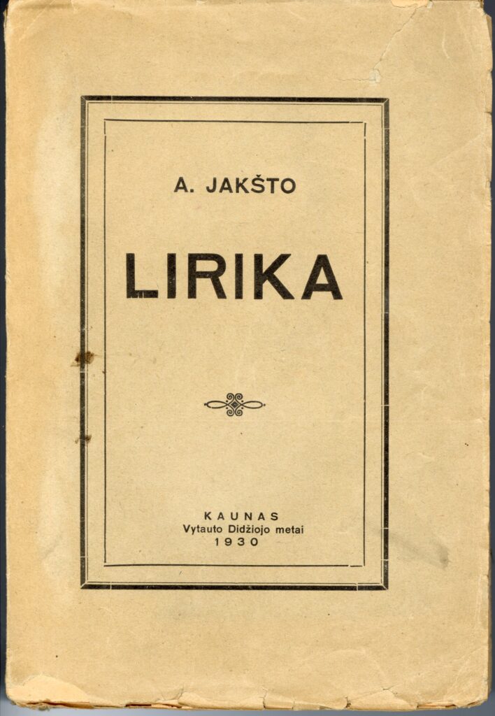 Poezijos rinktinė. 1930 m.