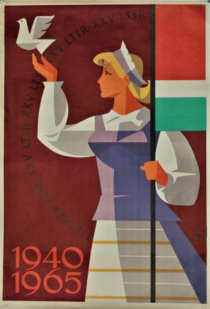 1940–1965, LTSR XXV, plakato dailininkas A. Sprindys, 1965 m.