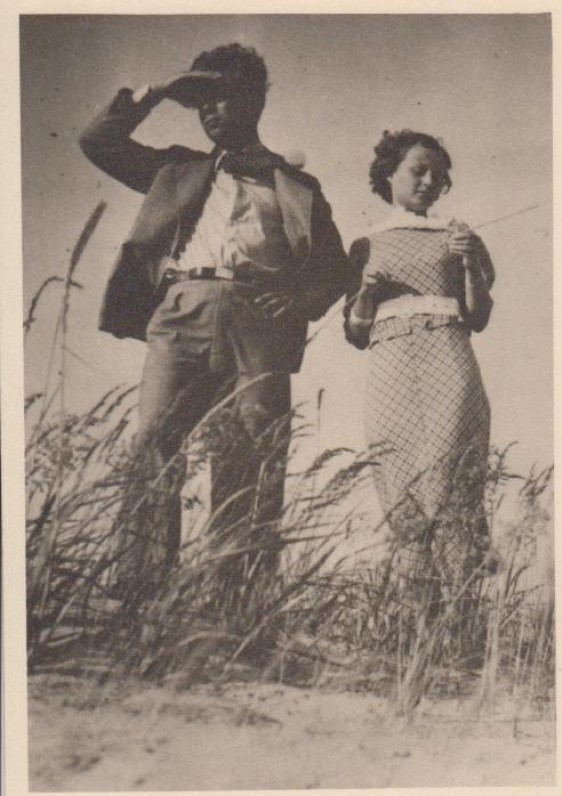 1935 m. su žmona Palangoje