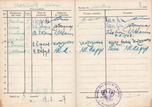 A. Veščiūnaitės – Freiburgo meno ir amatų mokyklos studentės pažymėjimas. MLLM 135585