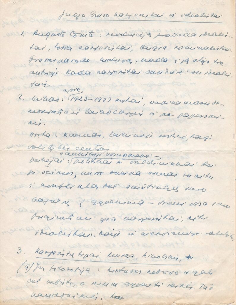 J. Ambrazevičiaus rankraštis. MLLM 33303