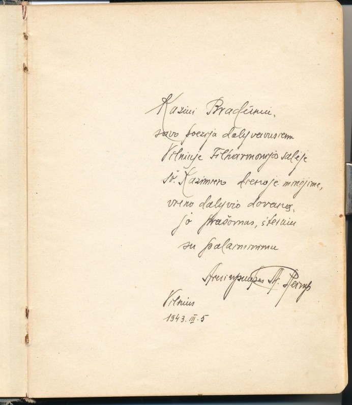 K. BRADŪNO UŽRAŠŲ KNYGELĖ