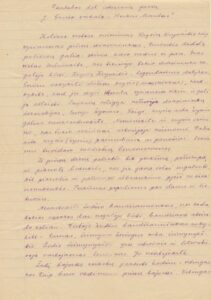 ISTORIKO LAIŠKAS J. GRUŠUI DĖL „HERKAUS MANTO“