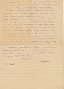 ISTORIKO LAIŠKAS J. GRUŠUI DĖL „HERKAUS MANTO“