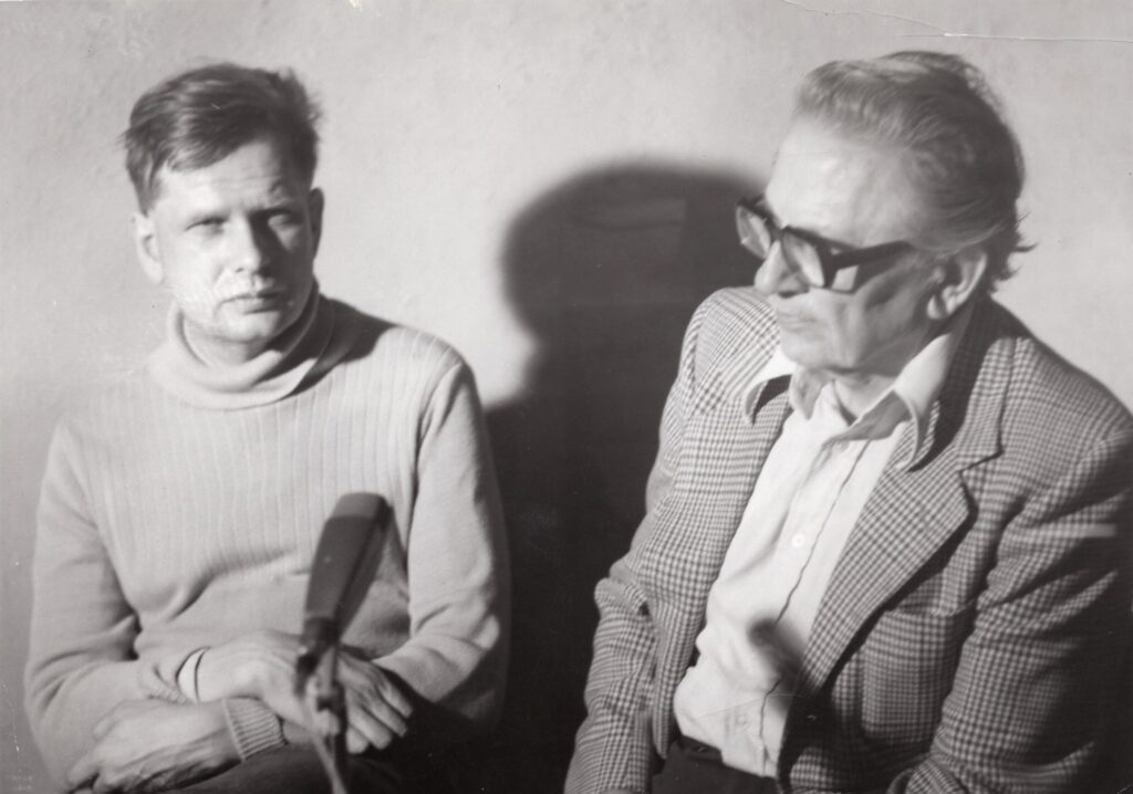 T. Venclova ir B. Raila pasikalbėjimo, skirto „Radio Free Europe“ programai, metu. Los Andželas, 1978 m. gegužė. MLLM 113501