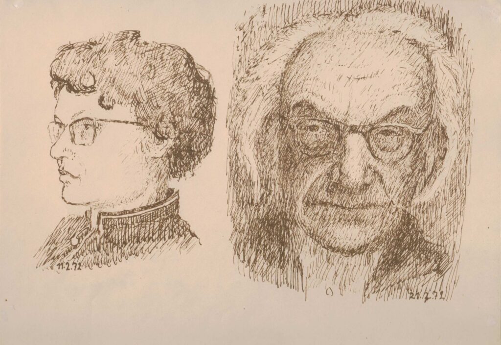 V. Falkenhano piešinys. Eva-Marie ir Viktoras Falkenhanai. MLLM P10080