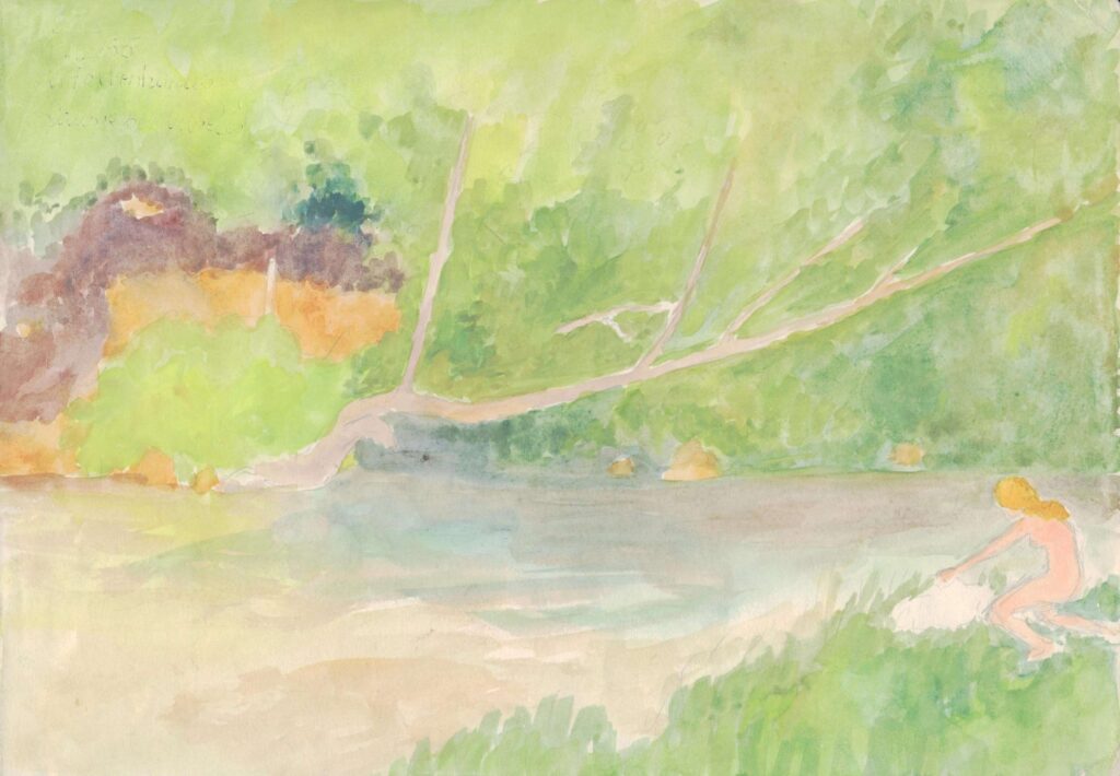 V. Falkenhano piešinys. Laumė prie Vilnelės. 1972.8.6. MLLM P10155