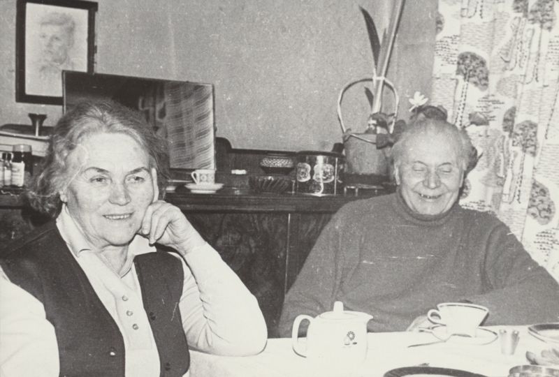 J. Grušas ir P. Grušienė savo namuose Kaune, Kalniečių gatvėje. Kaunas, 1972 m. Fotografas nežinomas. JGM 2460