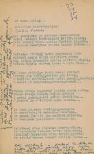 B. Brazdžionio eilėraščių rinkinio „Didžioji kryžkelė“ maketo fragmentas. 3 psl.