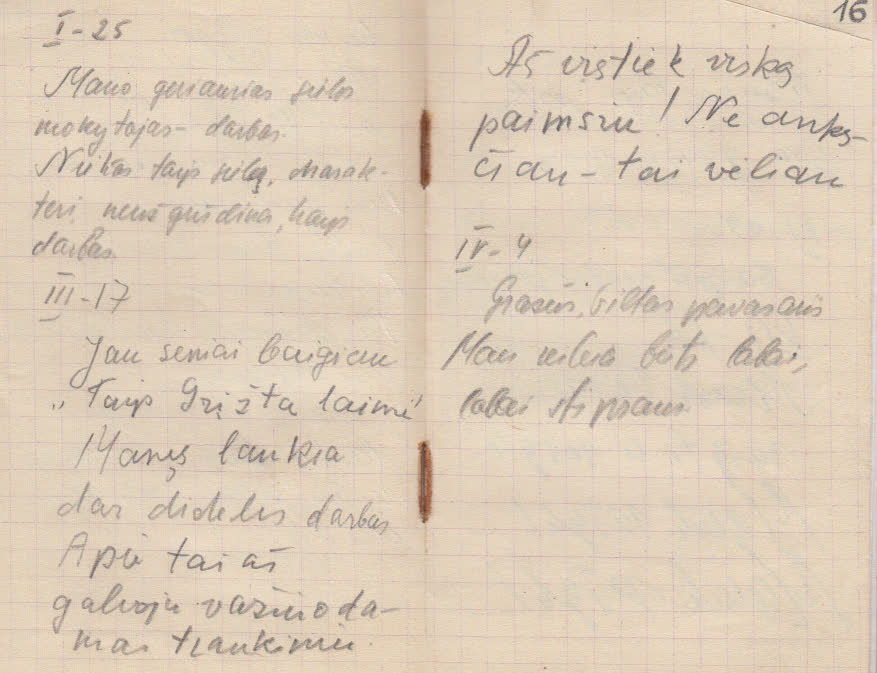 Iš užrašų knygelės… 1949 m.