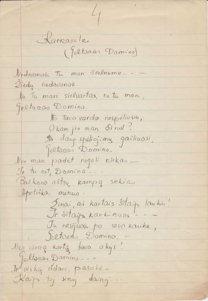B. Pūkelevičiūtės rankraščiai. MLLM115726