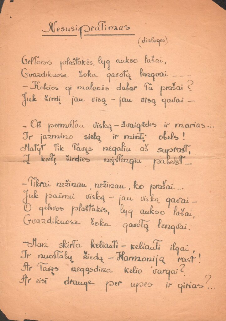 B. Pūkelevičiūtės rankraščiai. MLLM115737