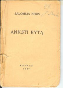 S. NĖRIES KŪRYBĄ KRITIKAVO J. GRUŠAS