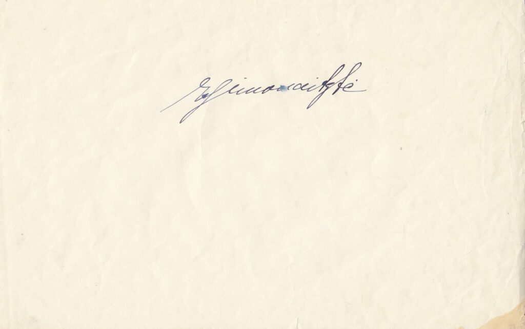 I. Simonaitytė. Rankraštis. Autografas. 1972-1-11. MLLM 10664