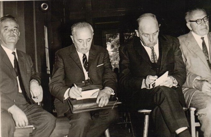 Lietuvių studijų savaitė Vokietijoje 1965 m. rugpjūčio mėn. Iš dešinės: J. Tininis, J. Grinius, Z. Ivinskis. BBR10426