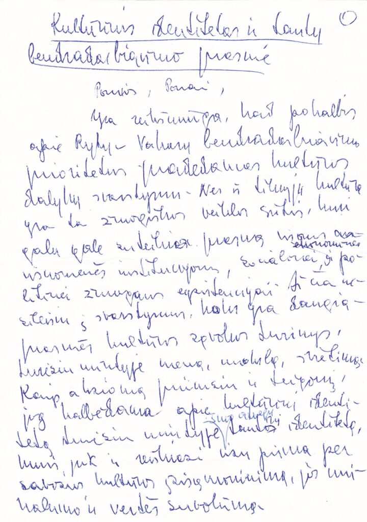 V. Zaborskaitės kalba, pasakyta Europos inovacijų forumo konferencijoje 1999 m. MLLM 77933/R1 6789