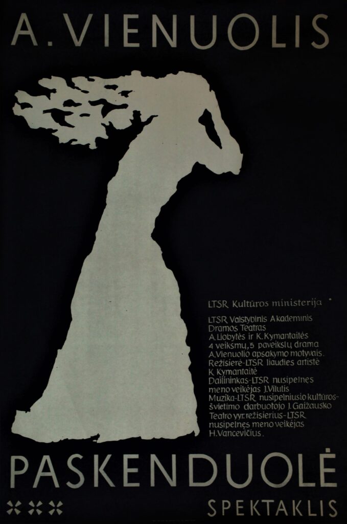 A. Vienuolis „Paskenduolė“, režisierė K. Kymantaitė, LTSR Valstybinis akademinis dramos teatras