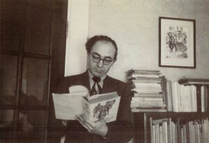 B. Brazdžionis savo namuose Bostone 1951 m.