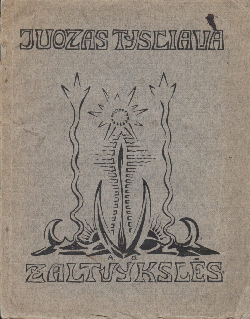 J. Tysliava. Žaltvykslės. Klaipėda. 1922 m. (Su V. Jocaičio pastabomis). MLLM P14846