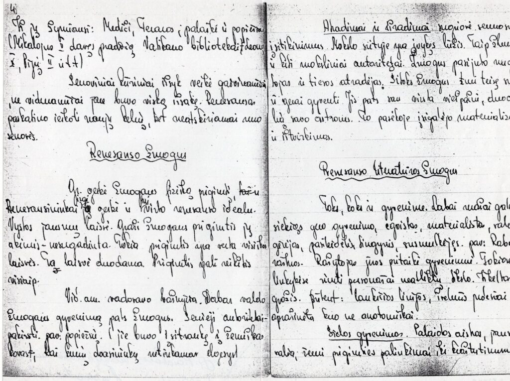 A. Mackaus paskaitų konspektai. MLLM 52848; Originalas saugomas LTSC