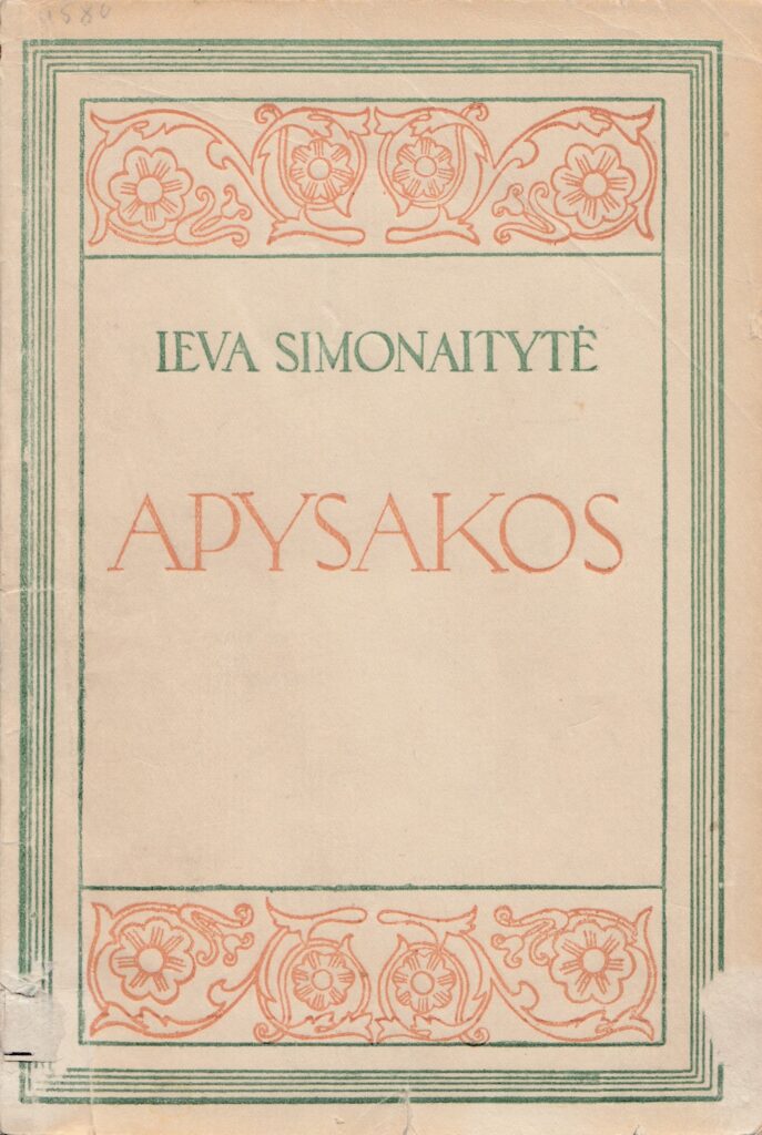 I. Simonaitytė. Apysakos. Vilnius, 1948 m. MLLM 2309