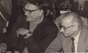 A. Baltrūnas su A. Baltakiu. 1983 m.