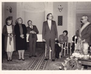 A. Baltrūno 60-mečio minėjimas Menininkų namuose. 1985 m.