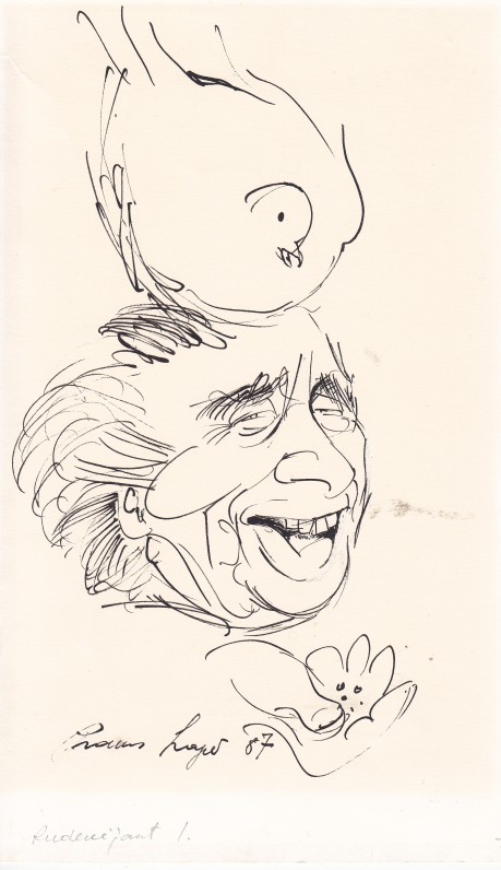 A. Gustaičio šaržas. Dailininkas – P. Lapė