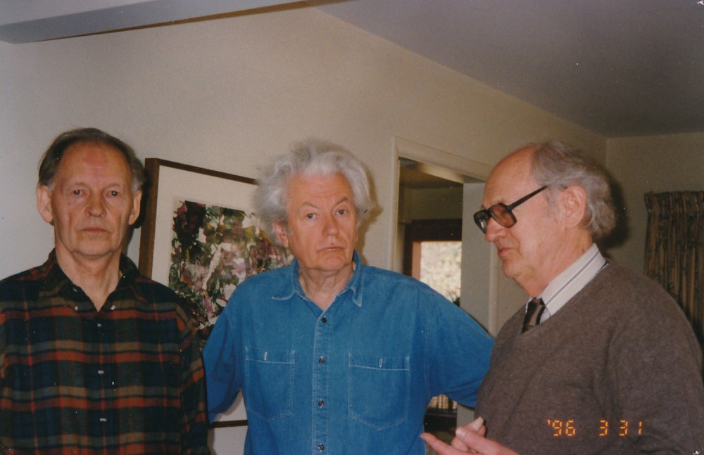A. Nyka-Niliūnas, K. Ostrauskas ir V. Kavolis. 1996 m.