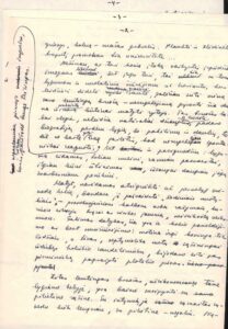 A. Zalatoriaus rankraštis „Autobiografija“