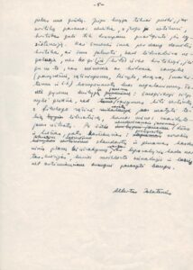 A. Zalatoriaus rankraštis „Autobiografija“