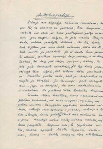A. Zalatoriaus rankraštis „Autobiografija“
