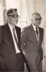 Anelius Markevičius ir A. Baltrūnas. 1984 m. O. Pajedaitės nuotrauka
