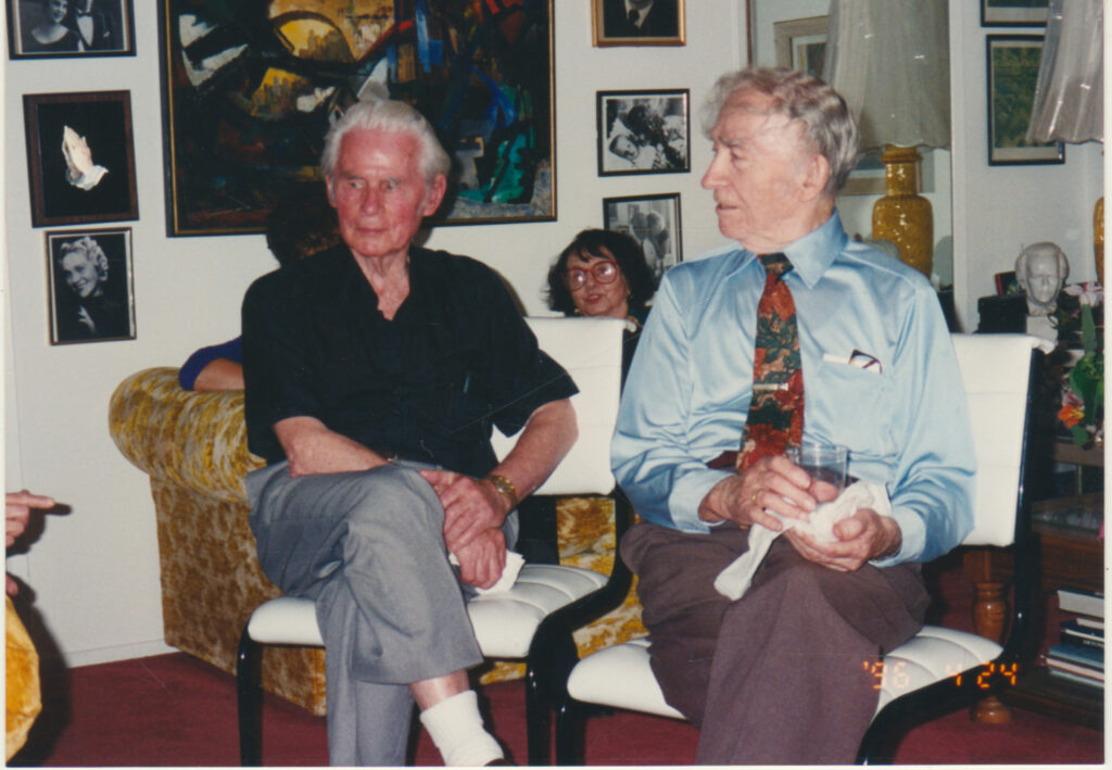 B. Brazdžionis (dešinėje) ir Edmundas Arbas Kalifornijoje. 1996 m.