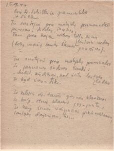 Dienoraščio fragmentas. Eilėraštis „Prie Fr. Šilerio paminklo“ | entext3