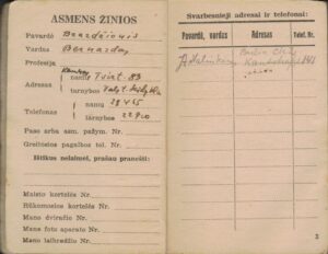 B. Brazdžionio įrašai 1944 m. kišeniniame kalendorėlyje. BBR 5192