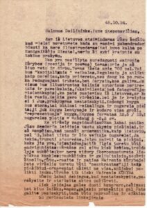 Ber. Brazdžionio laiškas dailininkui J. Steponavičiui. 1948 m. spalio 24 d.