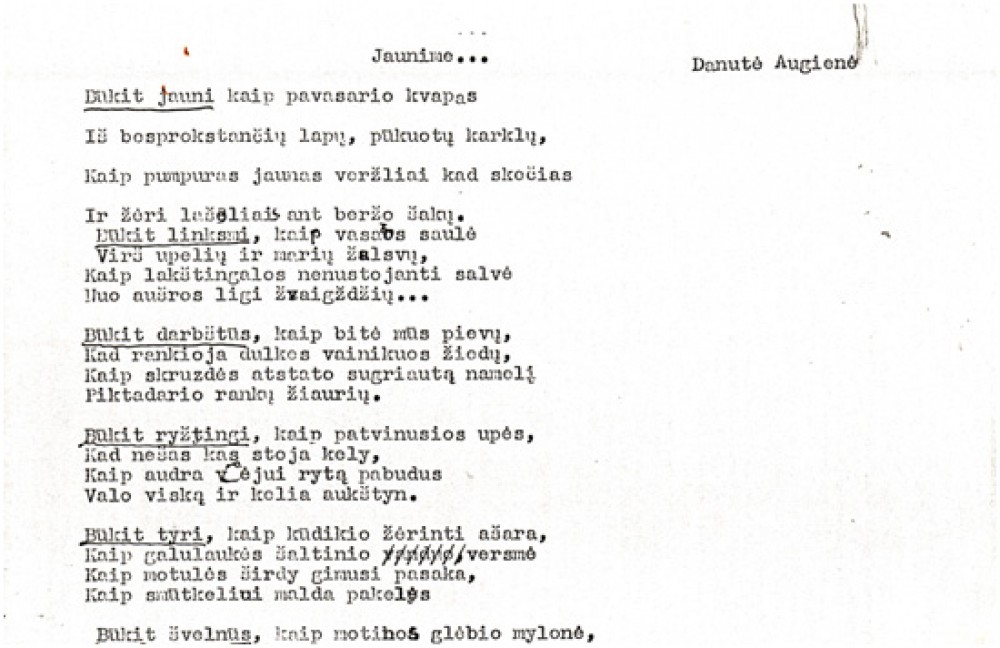 D. Lipčiūtės-Augienės eilėraštis