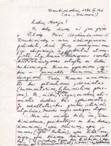 E. Matuzevičiaus laiškas M. Macijauskienei. Druskininkai, 1976-07-10 MLLM 148773