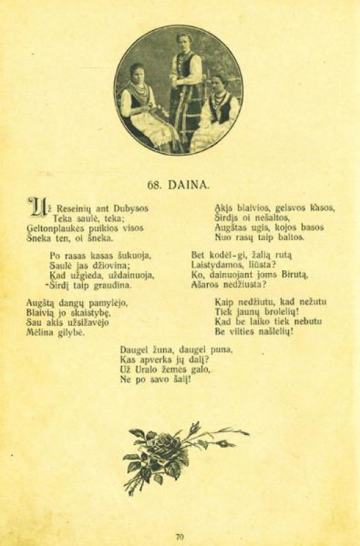 Fragmentas iš 1920 m. „Pavasario balsų“ leidimo