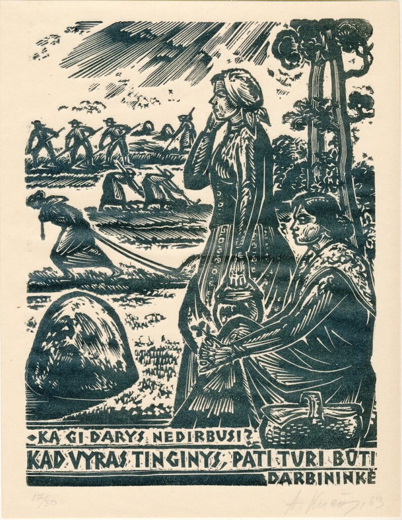 Iliustracija Žemaitės apsakymui „Marti“. Dail. A. Kučas. 1975 m. 3