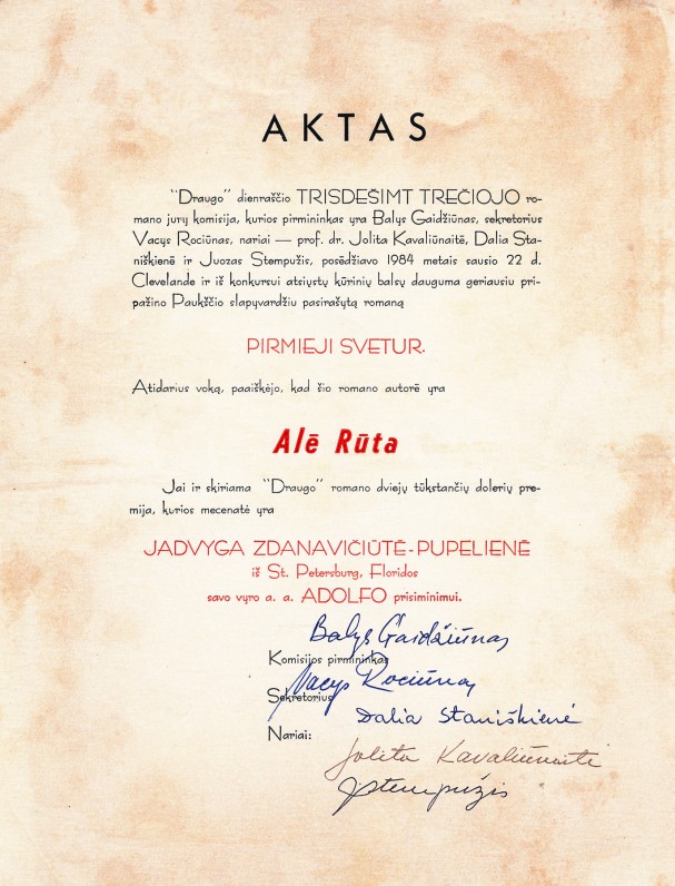 ALĖ RŪTA