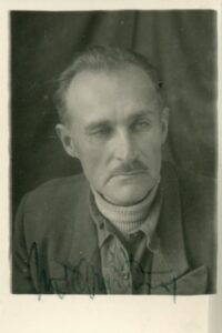 J. Graičiūnas Kačiugo taigoje, už „dekabristų trakto“. 1950 m. pradžia