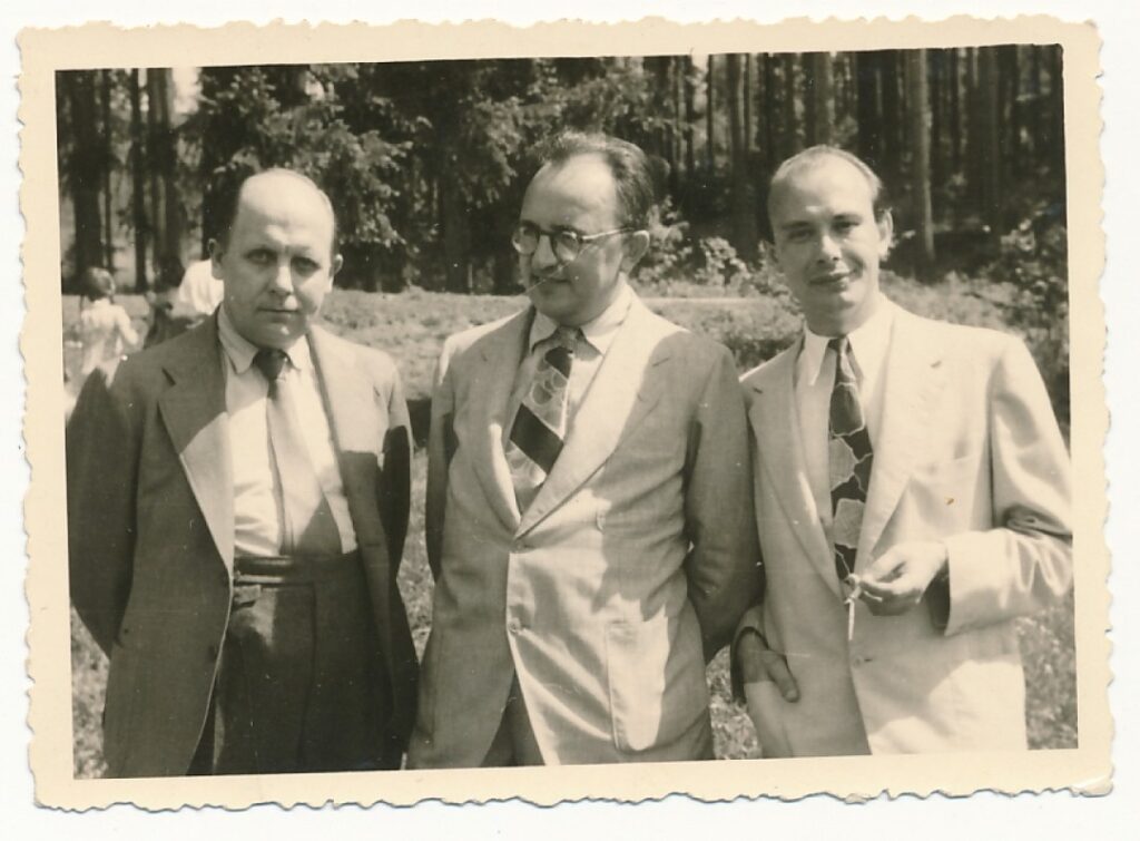 J. Grinius, Z. Ivinskis, P. Jurkus. Vokietija, apie 1948 m.